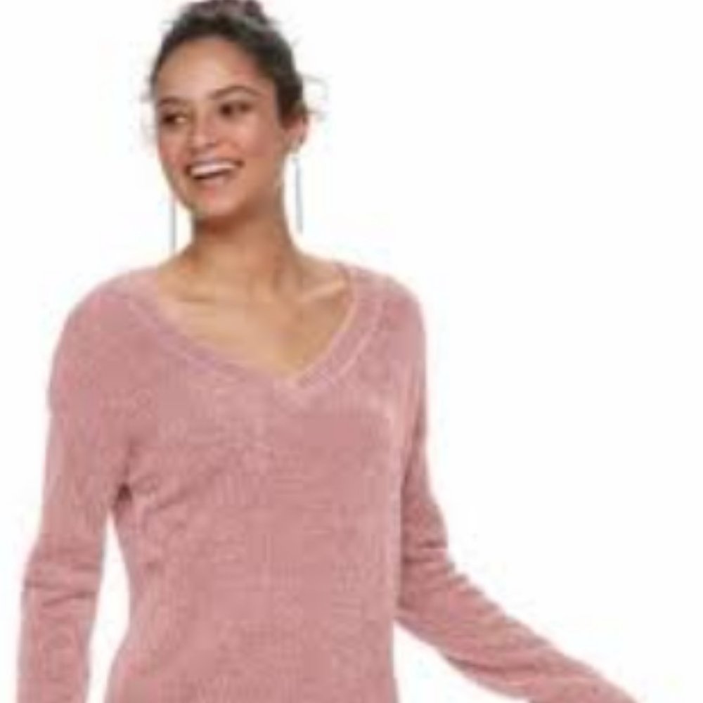 Juniors' Mudd® Chenille Sweater Lt. Purple